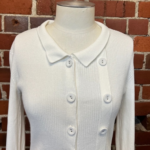 **SOLD** CHRISTOPHER ESBER GUC Double Button Cardigan in Ivory Size M - Picture 2 of 11